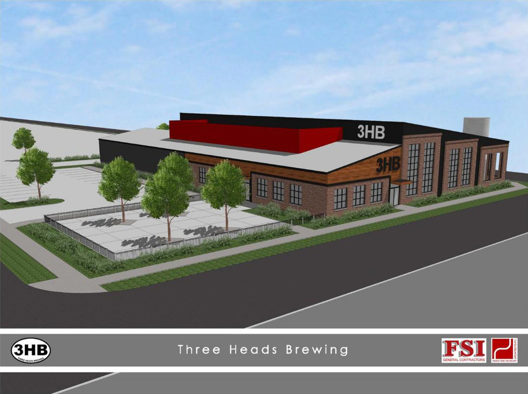 FSI Development of Rochester plans to build a brewery and tasting room on the empty lot at 186 Atlantic Ave. for lease to Three Heads Brewing.