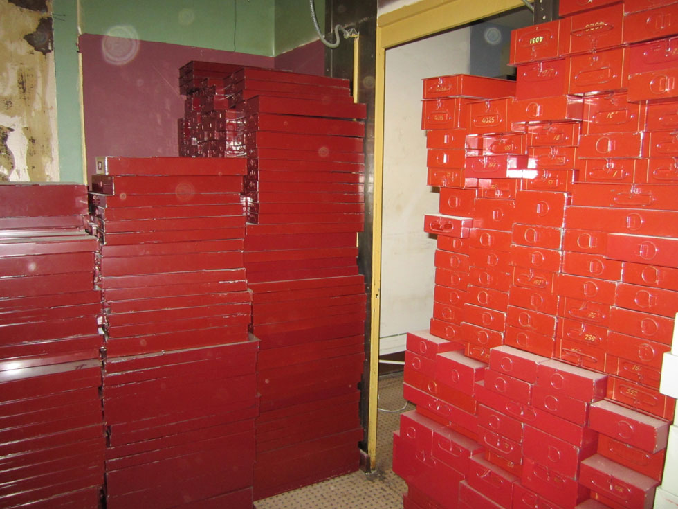 Original safe deposit boxes [PHOTO: Ryan Green]