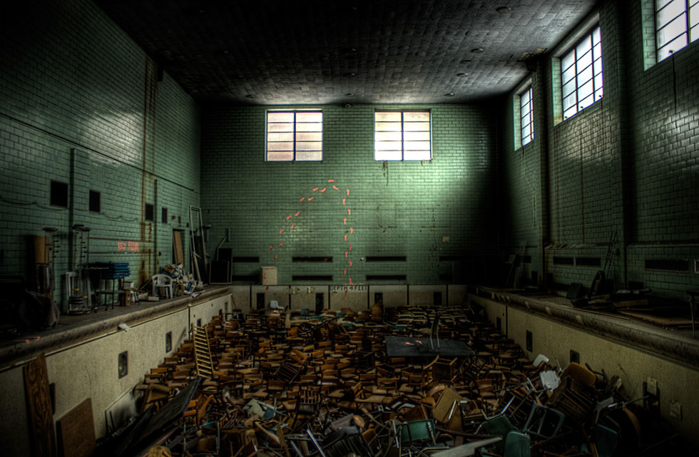 A little known abandoned swimming pool at University of Rochester. [IMAGE: Chris Seward]