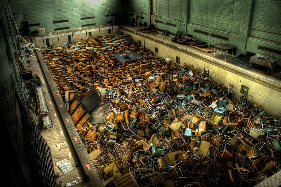 A little known abandoned swimming pool at University of Rochester. [IMAGE: Chris Seward]