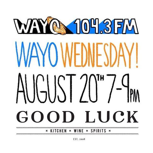 To celebrate the campaign's launch (and to wish WAYO good luck!) the public is invited to Good Luck Restaurant on Wednesday August 20, 7-9pm. [IMAGE: Provided]