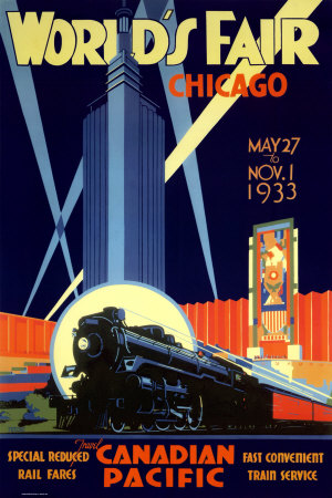 Poster Advertisement for the 1933 Chicago World's Fair (Century of Progress).
