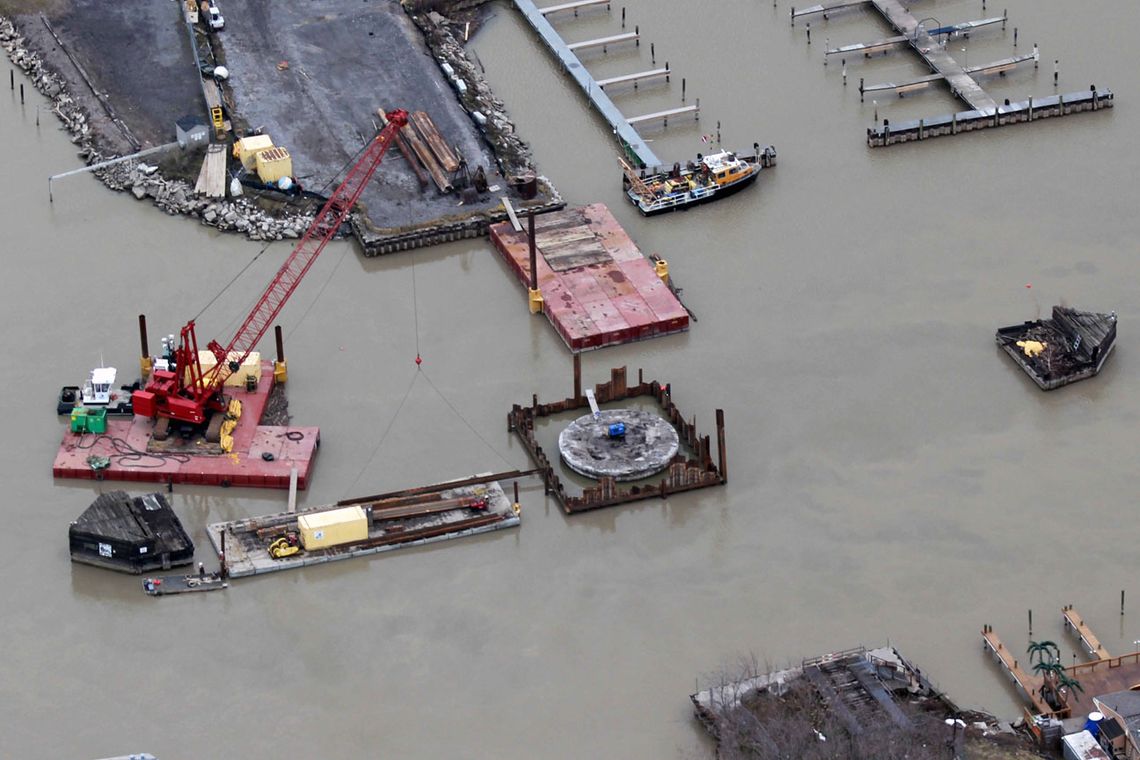 New Aerial Photo of Hojack Swing Bridge