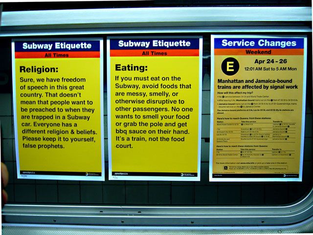 NYC Subway Etiquette