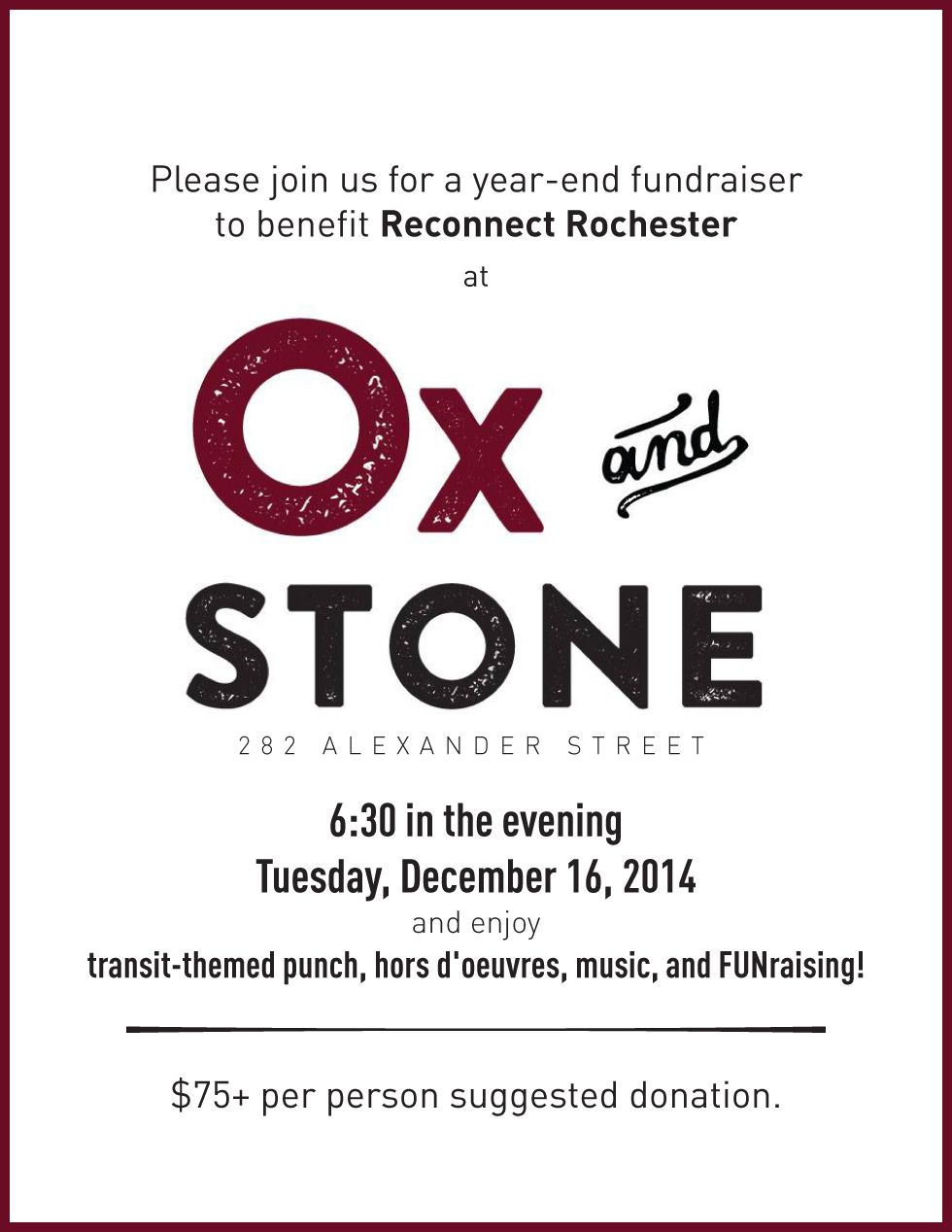 Join Us for a FUNraiser at Ox and Stone
