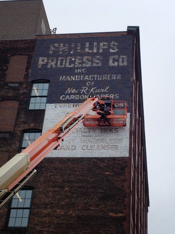 High Falls Repaints Old "Ghost Signs"