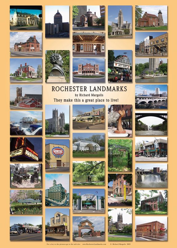 The Rochester Landmarks Poster, by Richard Margolis