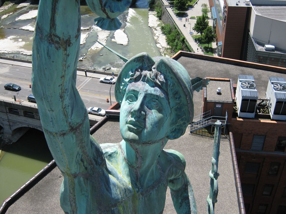 Rochester's Mercury Statue, Up Close and Personal