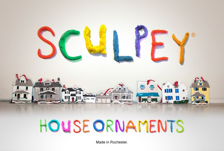 Sculpey House Ornaments